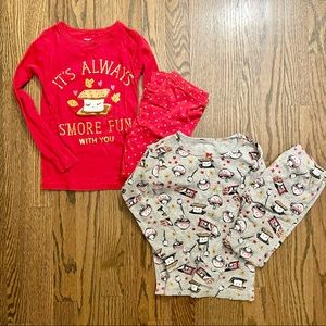 Carter’s girls 5T pajama sets